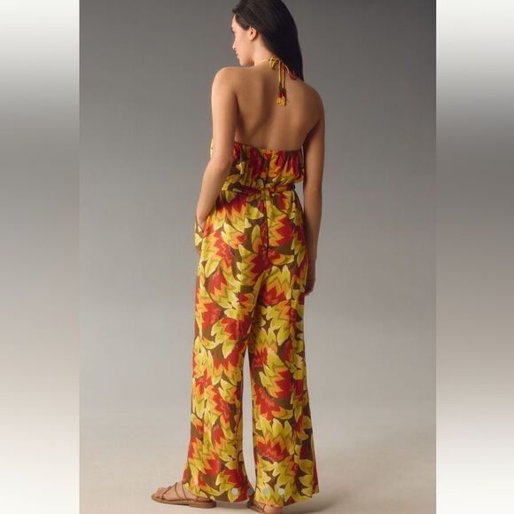 By Anthropologie Farm Rio Fruit Print Jumpsuit - Picture 2 of 4